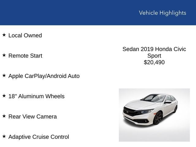 2019 Honda Civic Sedan Sport