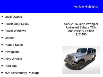 2016 Jeep Wrangler Unlimited 75th Anniversary
