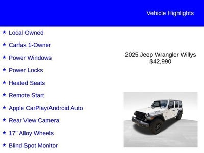 2025 Jeep Wrangler Willys