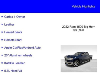 2022 RAM 1500 Big Horn
