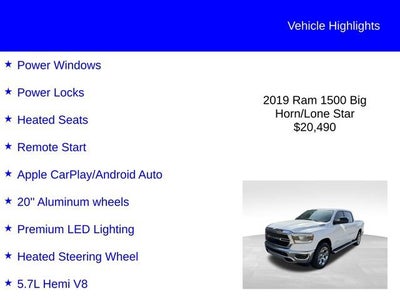 2019 RAM 1500 Big Horn/Lone Star