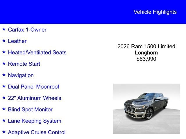2026 RAM 1500 Longhorn