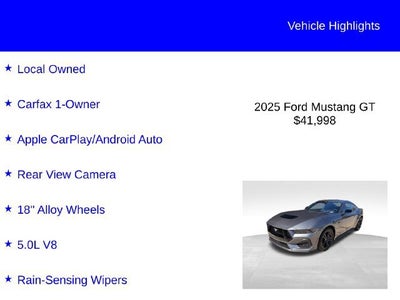 2025 Ford Mustang GT