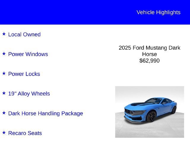 2025 Ford Mustang Dark Horse