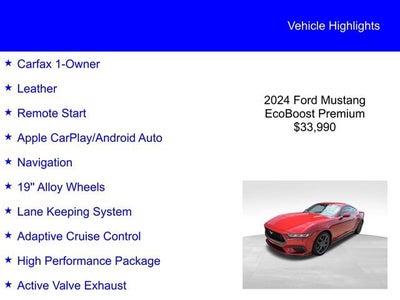 2024 Ford Mustang EcoBoost Premium