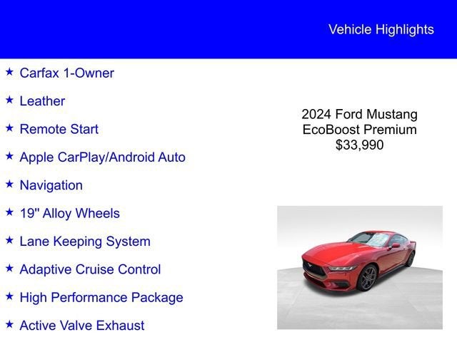 2024 Ford Mustang EcoBoost Premium