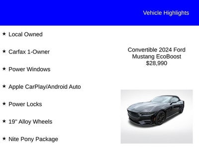 2024 Ford Mustang EcoBoost