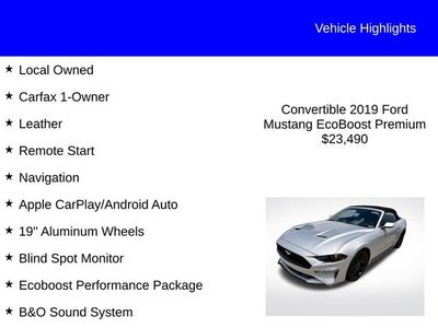 2019 Ford Mustang EcoBoost Premium
