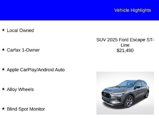 2025 Ford Escape ST-Line