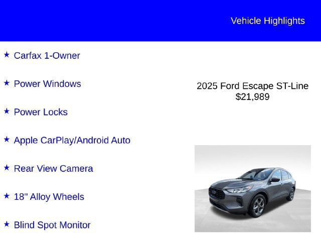2025 Ford Escape ST-Line