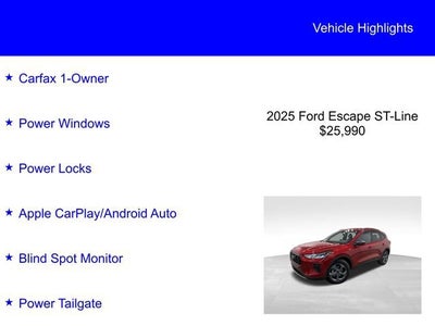 2025 Ford Escape ST-Line