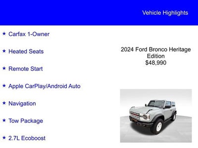2024 Ford Bronco Heritage Edition
