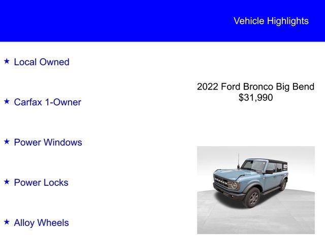2022 Ford Bronco Big Bend