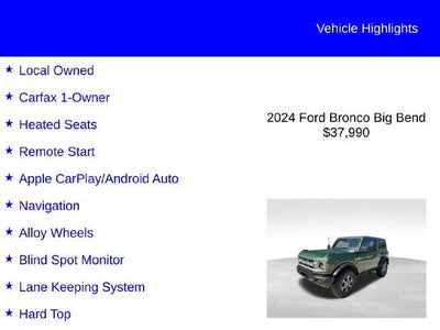 2024 Ford Bronco Big Bend