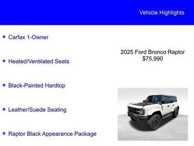 2025 Ford Bronco Raptor