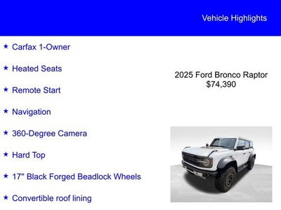 2025 Ford Bronco Raptor