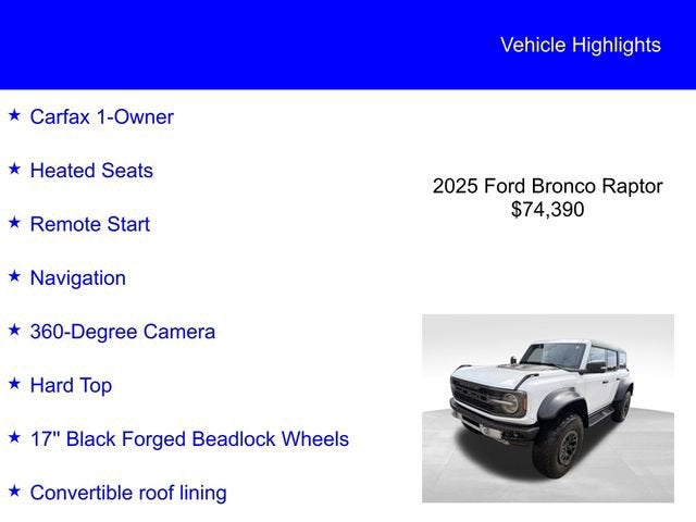 2025 Ford Bronco Raptor
