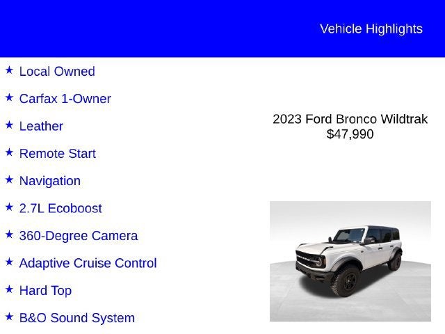 2023 Ford Bronco Wildtrak