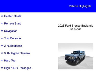 2023 Ford Bronco Badlands