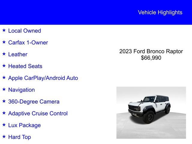 2023 Ford Bronco Raptor