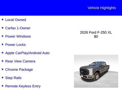 2026 Ford Super Duty F-250 SRW XL