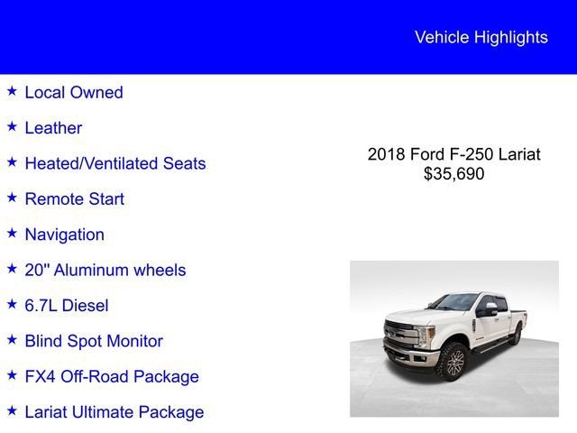 2018 Ford Super Duty F-250 SRW LARIAT