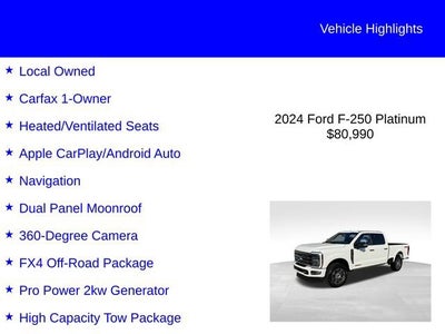 2024 Ford Super Duty F-250 SRW Platinum