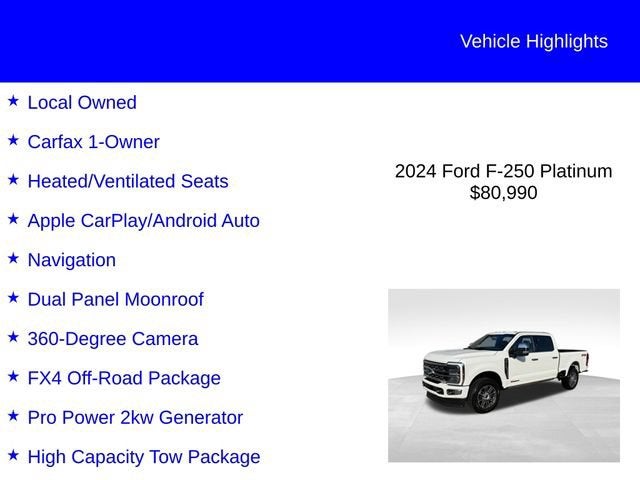 2024 Ford Super Duty F-250 SRW Platinum