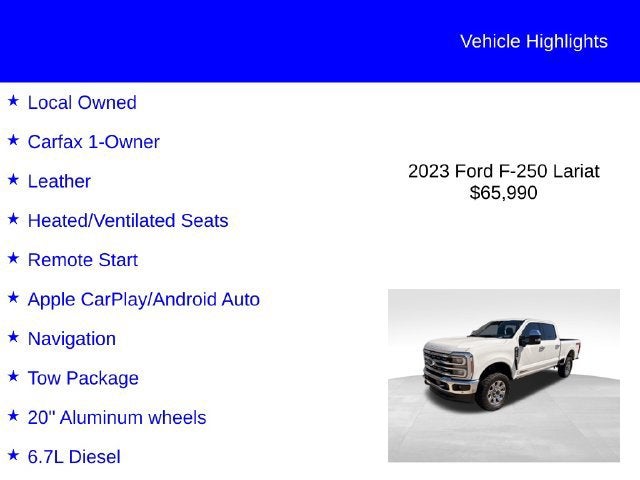 2023 Ford Super Duty F-250 SRW LARIAT