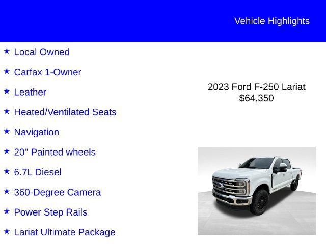 2023 Ford Super Duty F-250 SRW LARIAT