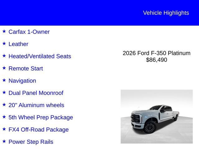 2026 Ford Super Duty F-350 SRW Platinum