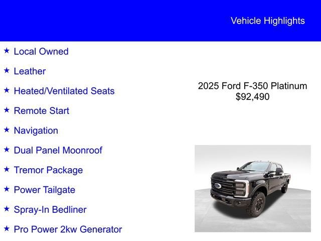 2025 Ford Super Duty F-350 SRW Platinum