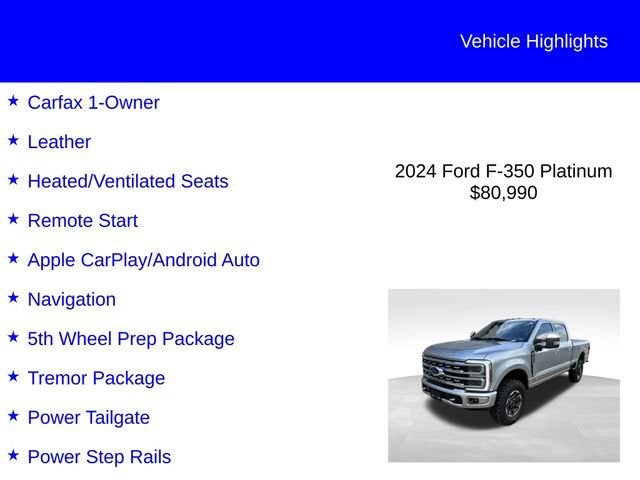 2024 Ford Super Duty F-350 SRW Platinum