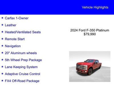2024 Ford Super Duty F-350 SRW Platinum