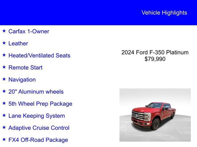 2024 Ford Super Duty F-350 SRW Platinum