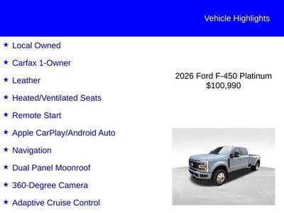 2026 Ford Super Duty F-450 DRW Platinum