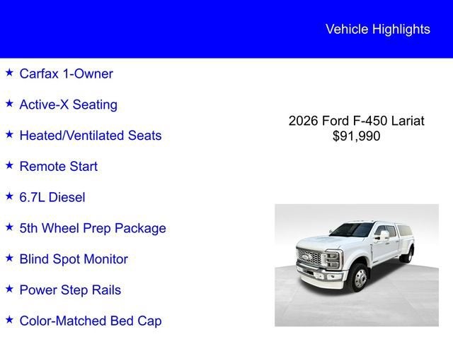 2026 Ford Super Duty F-450 DRW LARIAT