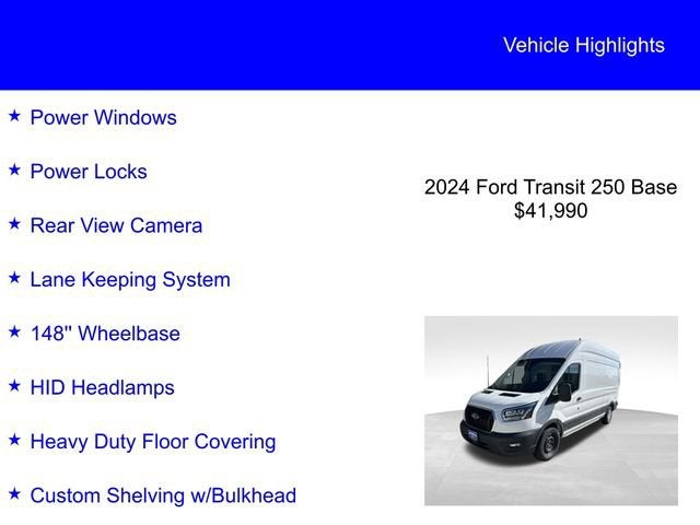 2024 Ford Transit Cargo Van Base