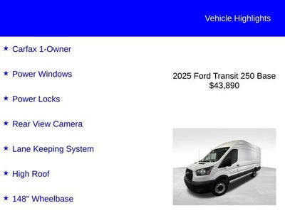 2025 Ford Transit Cargo Van Base