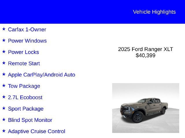 2025 Ford Ranger XLT