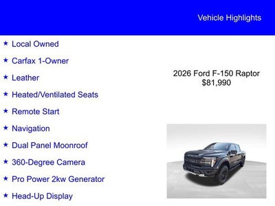 2026 Ford F-150 Raptor