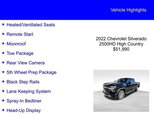 2022 Chevrolet Silverado 2500HD High Country