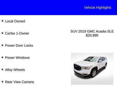 2019 GMC Acadia SLE