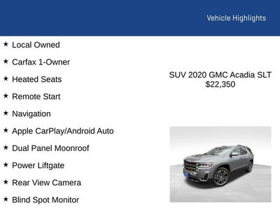 2020 GMC Acadia SLT