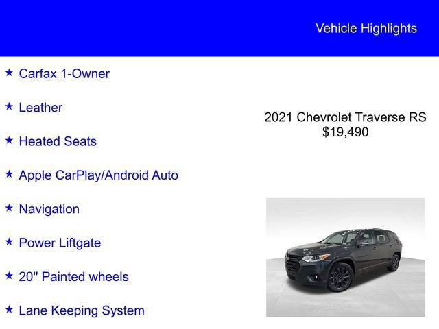 2021 Chevrolet Traverse RS