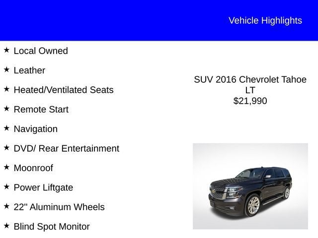 2016 Chevrolet Tahoe LT