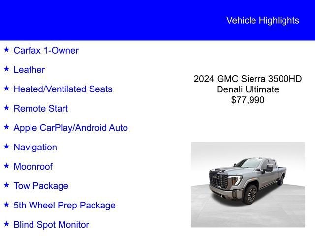 2024 GMC Sierra 3500HD Denali Ultimate
