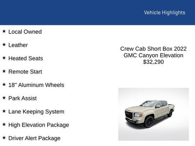2022 GMC Canyon 4WD Elevation