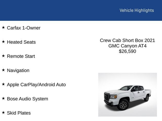 2021 GMC Canyon 4WD AT4 w/Leather