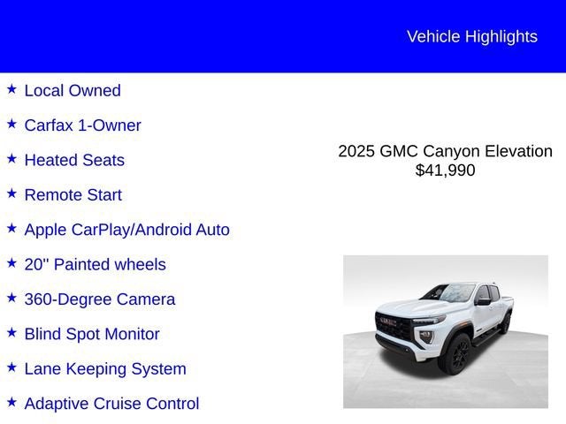 2025 GMC Canyon 4WD Elevation